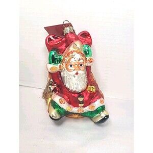 Radko SANTA LEAF RIDE Ornament Wizard  6” 98-713-0
